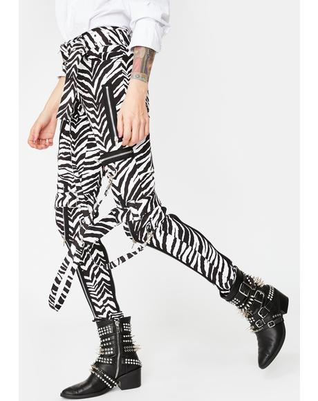 Zebra Classic Slim Leg Bondage Pants