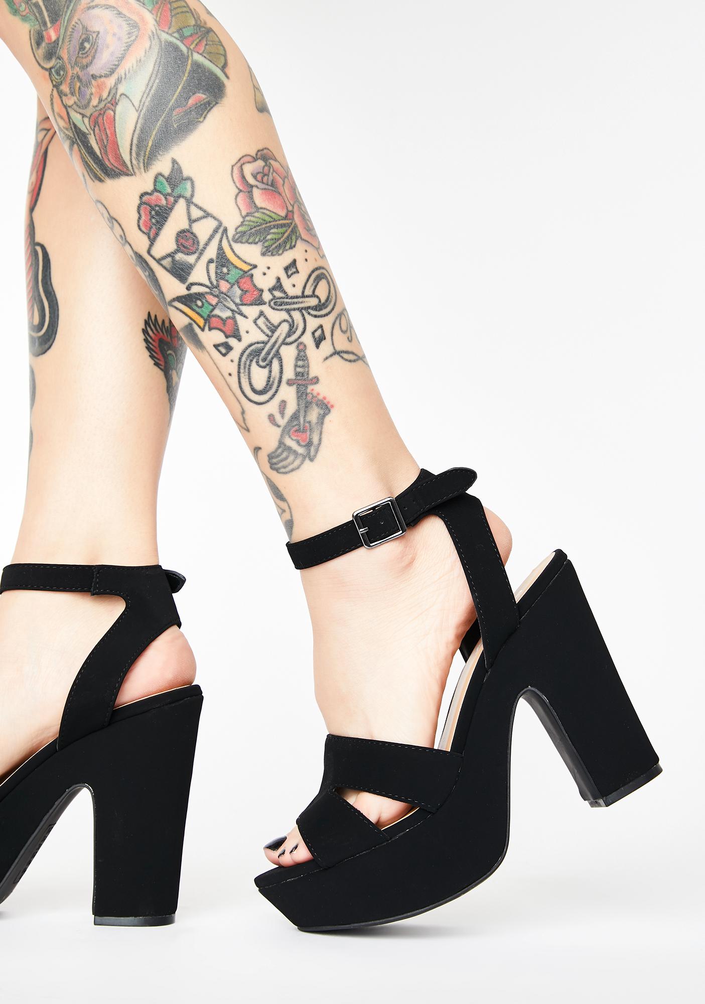 strappy closed toe block heels