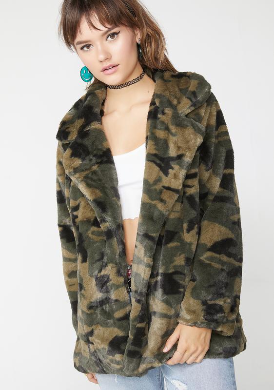 camo shearling jacket