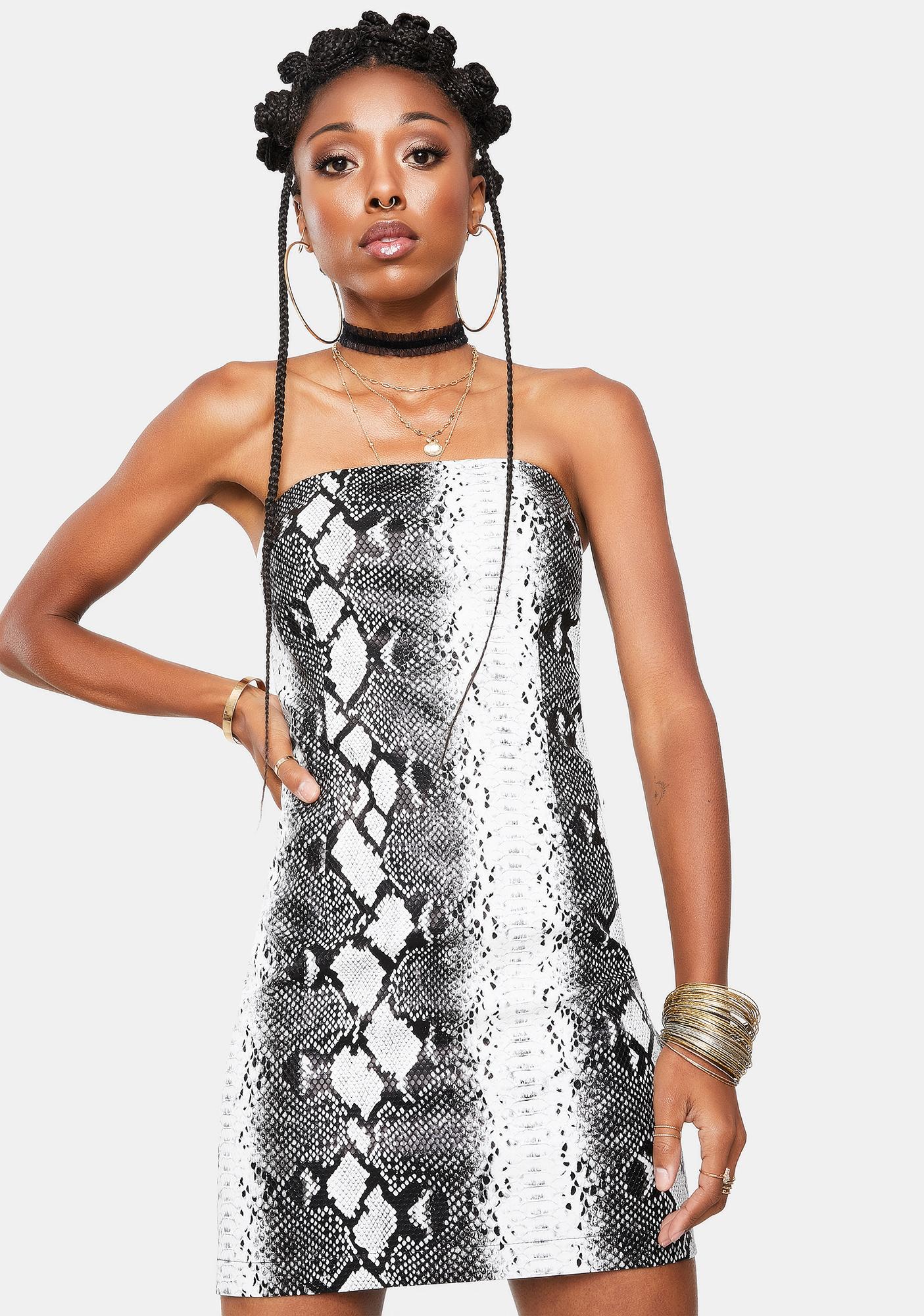 snake mini dress