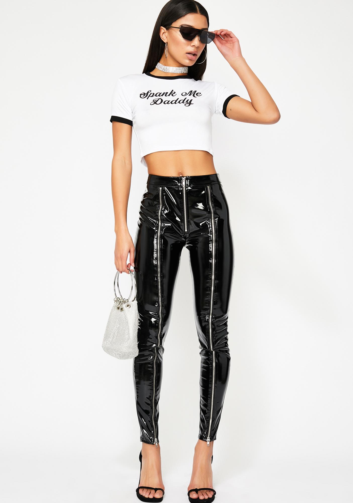 Poster Grl Spank Me Graphic Cropped Tee | Dolls Kill