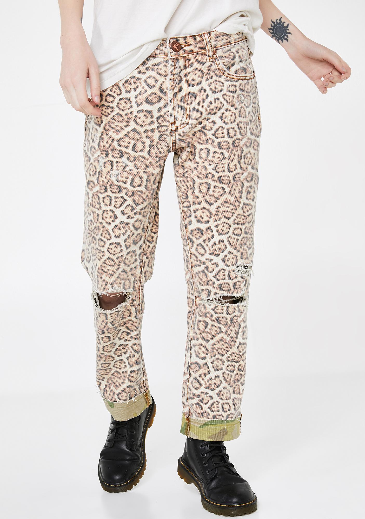 one teaspoon leopard jeans