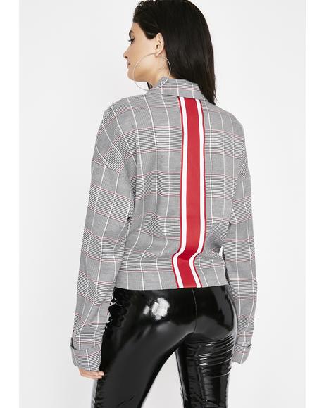 Playin Checkers Plaid Blazer