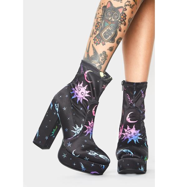 Current Mood Rainbow Celestial Platform Boots Dolls Kill