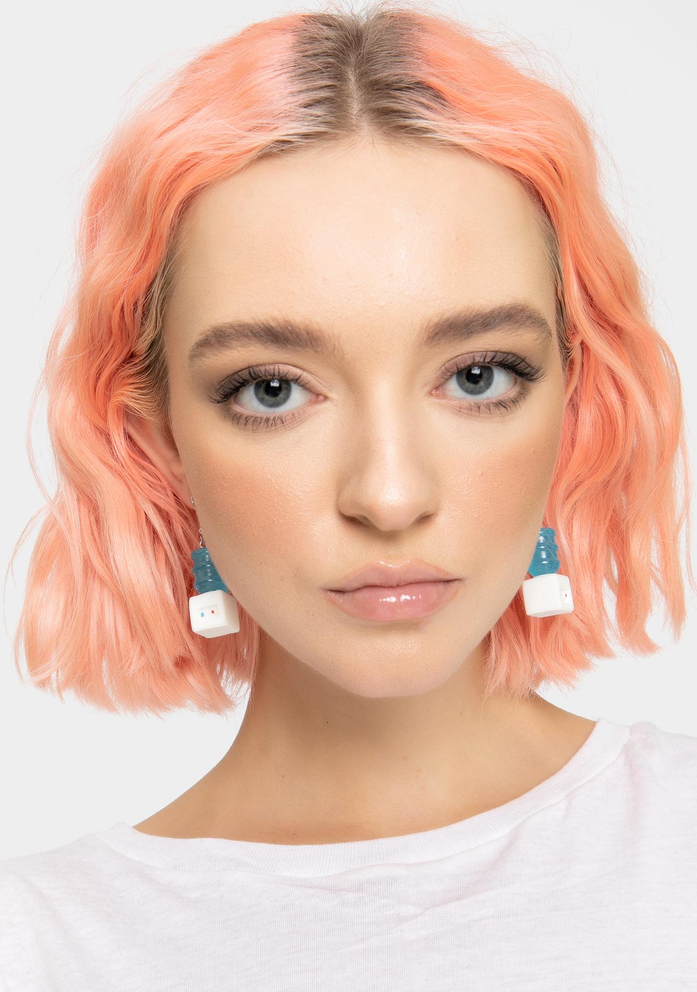 Water Cooler Charm Earrings Blue Dolls Kill