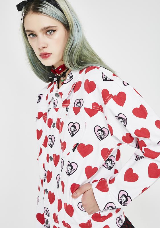 Lazy Oaf Betty Boop Heart Jacket | Dolls Kill Lazy Oaf Betty Boop Heart Jacket | Dolls Kill