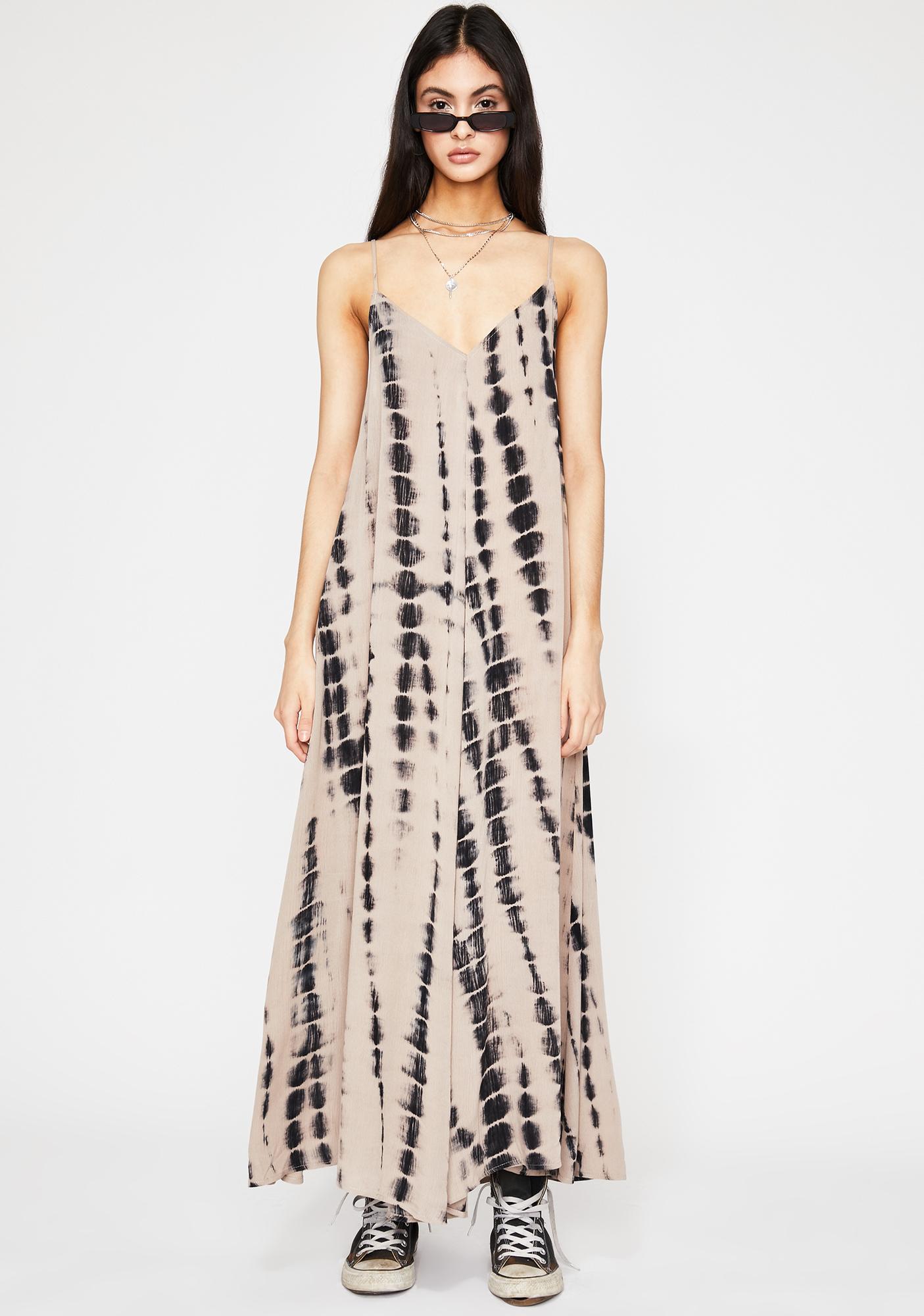 boho tie dye maxi dress