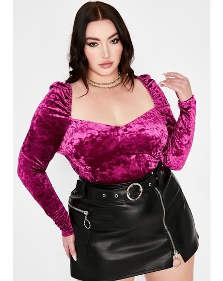 BB The Grass Is Greener Velvet Top