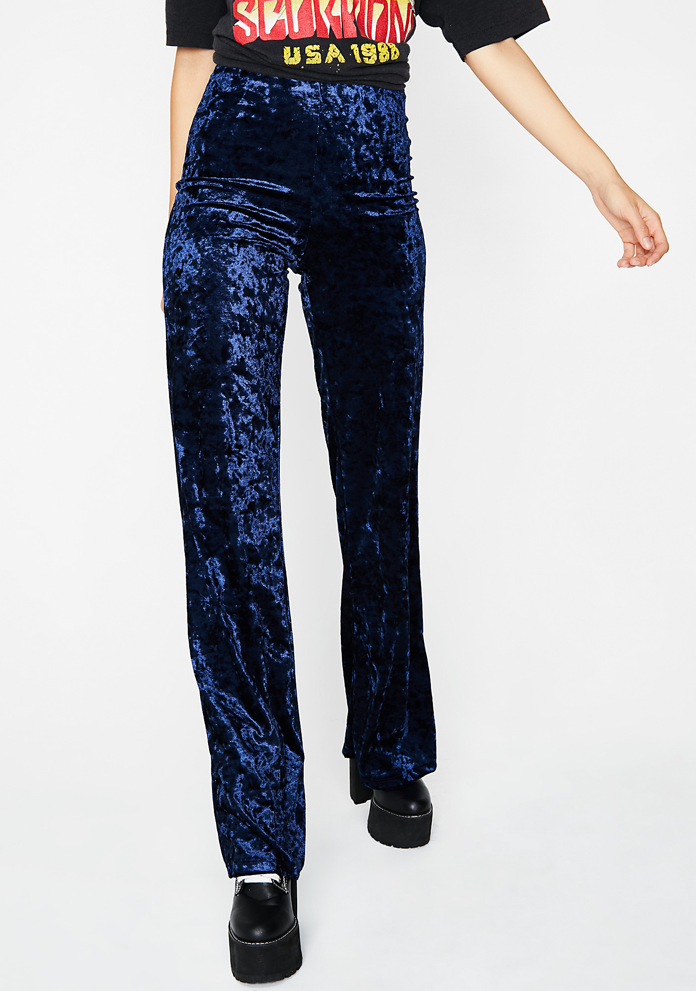 Velvet Straight Leg Pants Dolls Kill