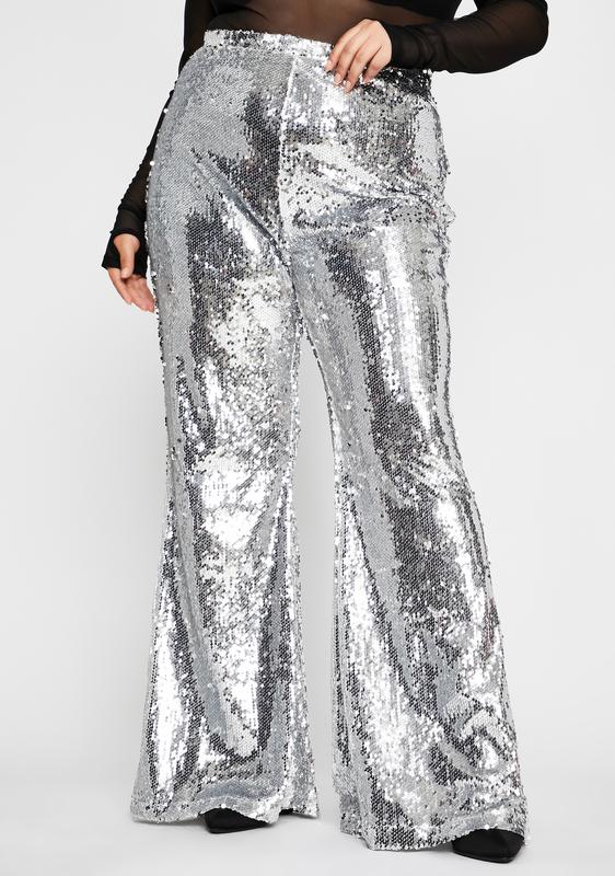 plus size glitter pants