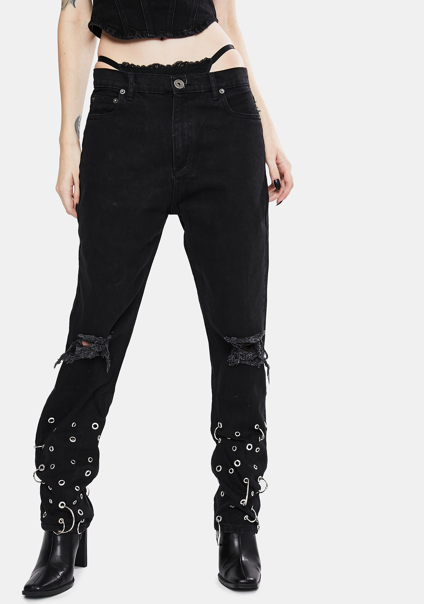 Kiki Riki Grunge Rock Grommet Jeans Dolls Kill