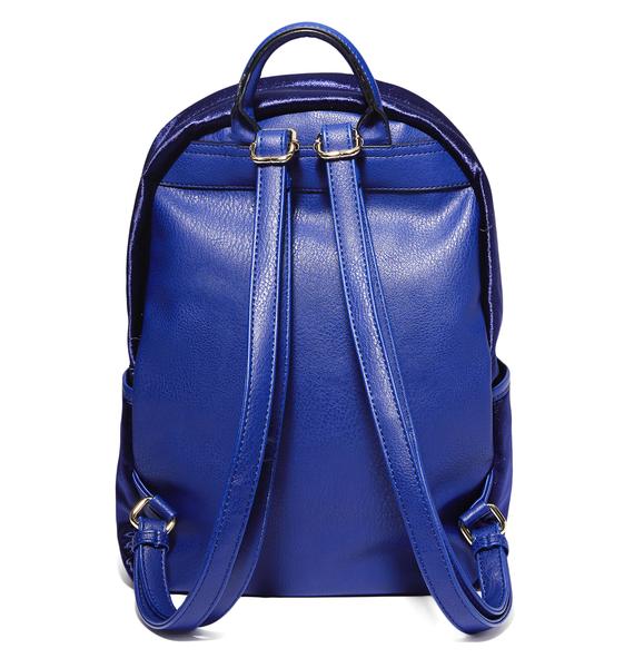 Blue Velvet Backpack Dolls Kill