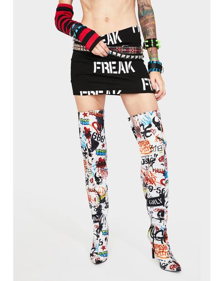 plus size thigh high boots australia