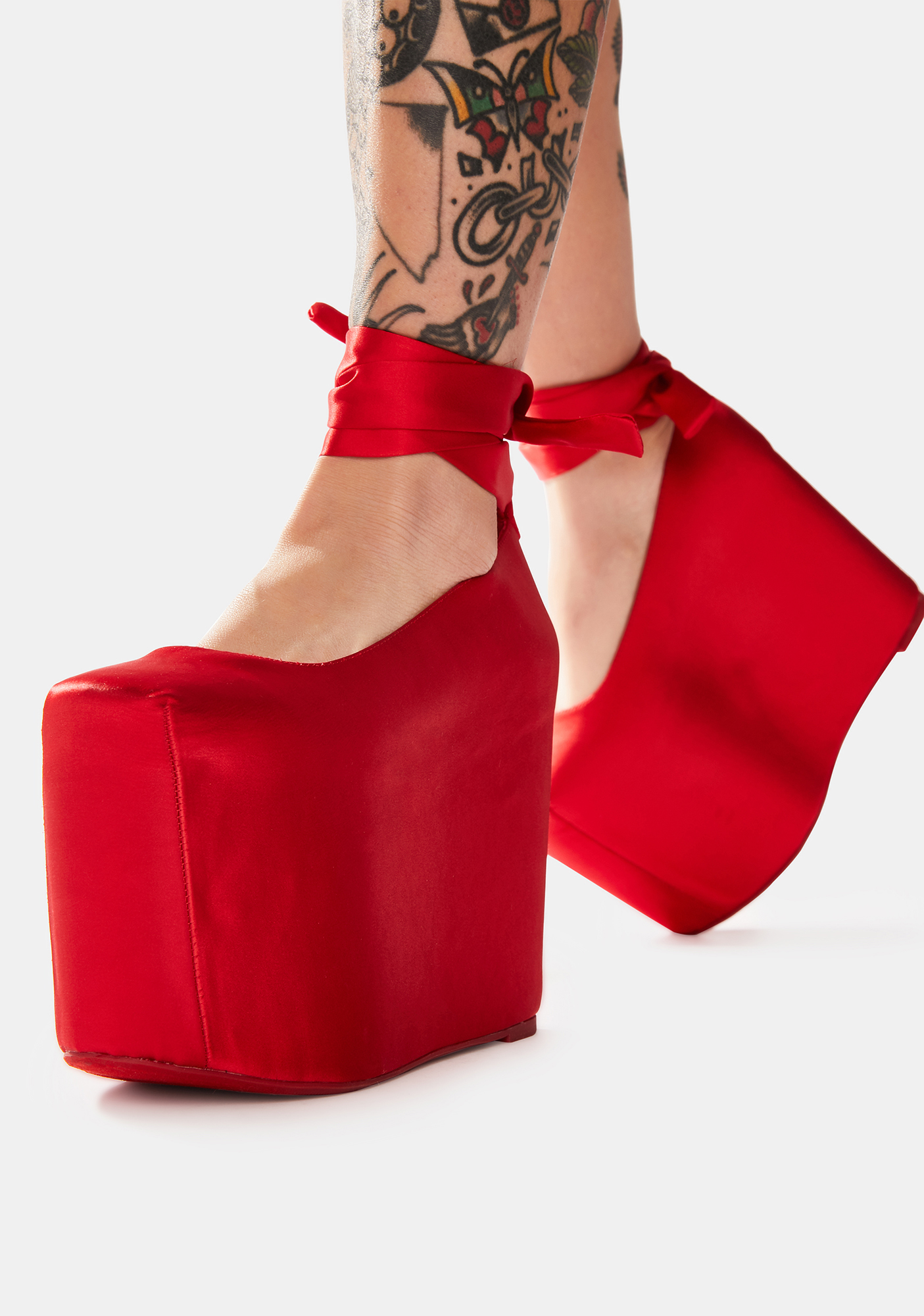 sexy red platforms