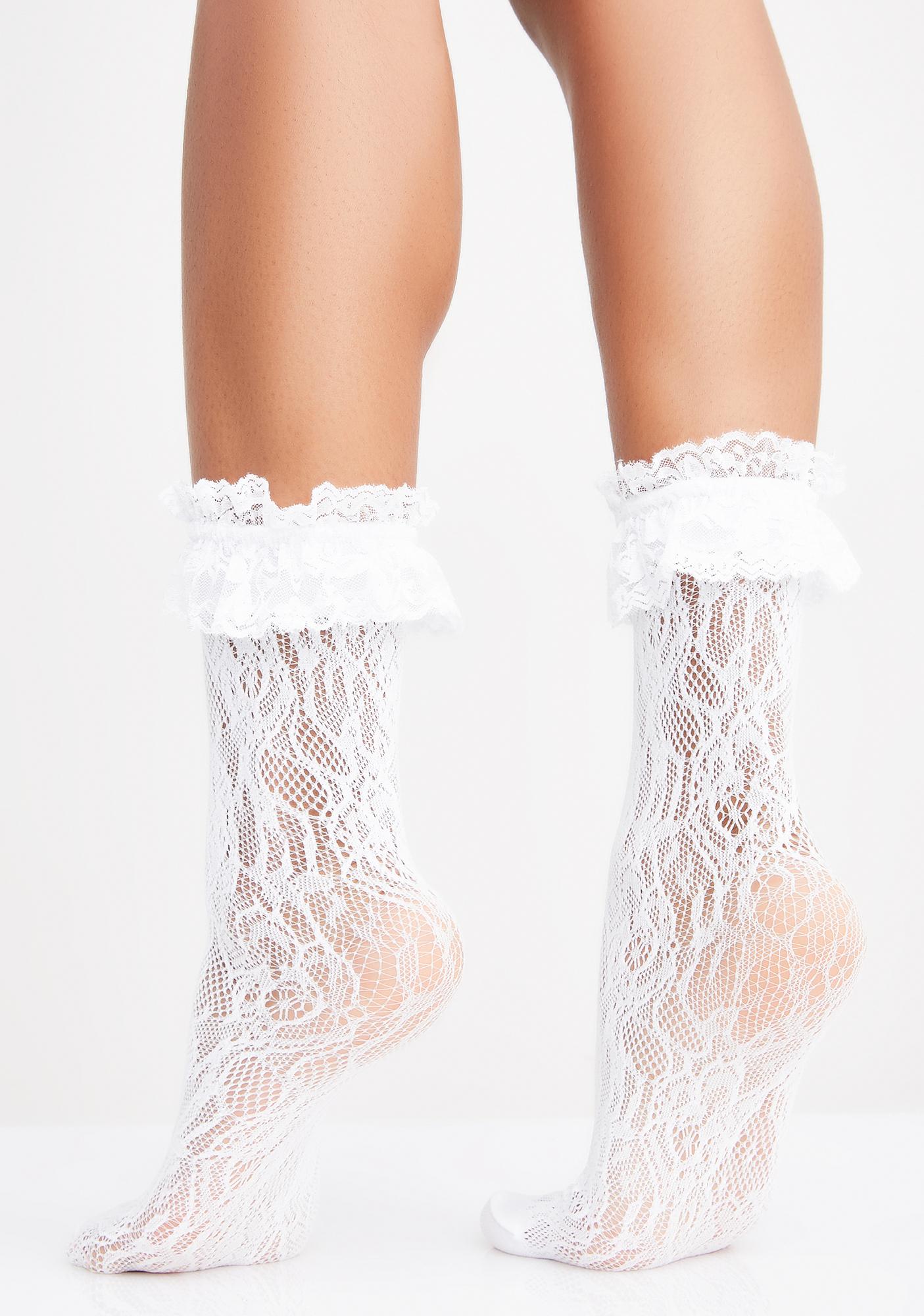 Ruffle Trim Lace Socks | Dolls Kill