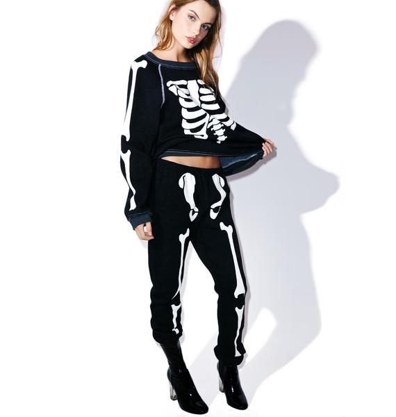 skeleton sweatpants womens