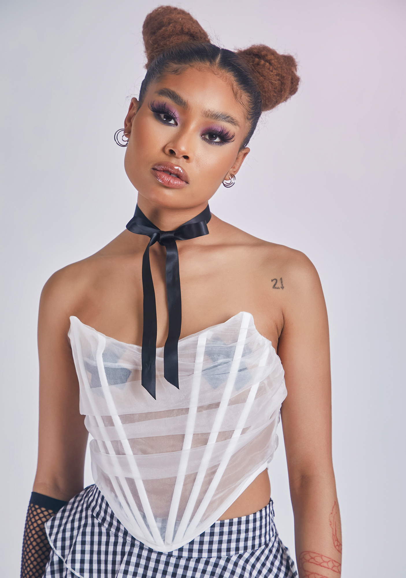 Organza Corset Crop Top - White | Dolls Kill