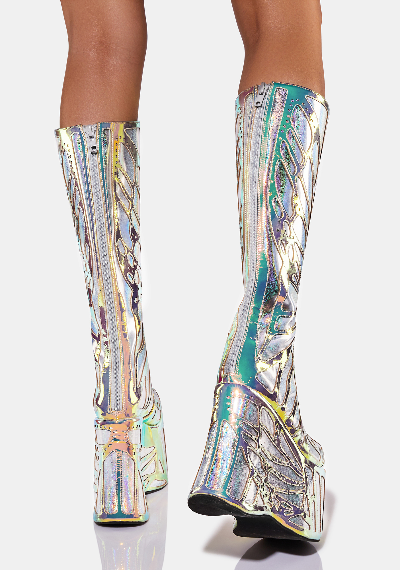 Butterfly Supreme Holographic Platform Boots