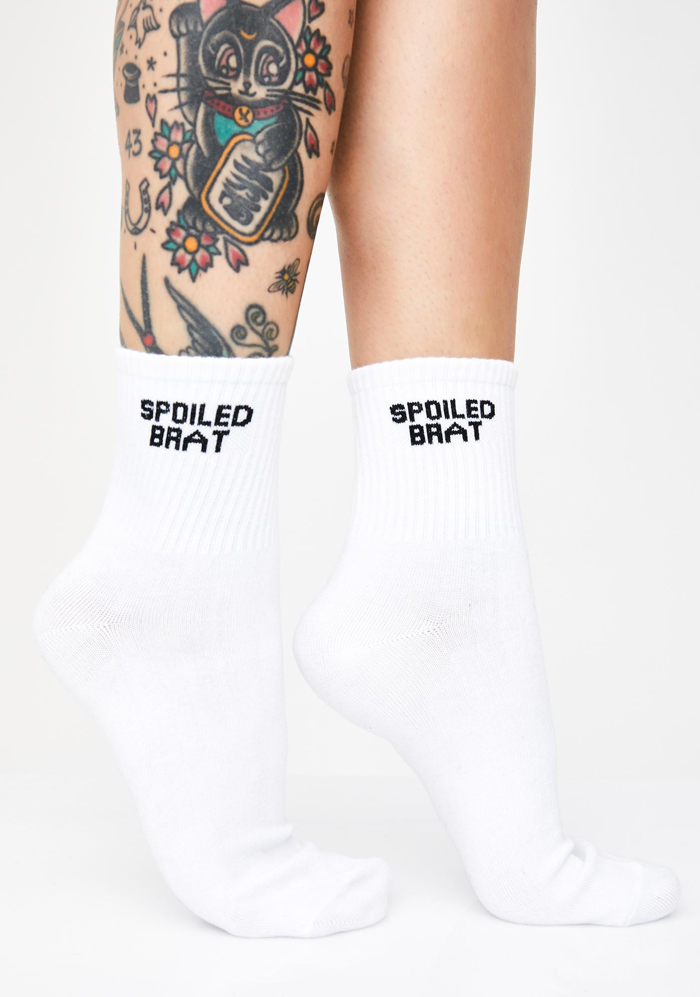 Spoiled Brat Crew Socks | Dolls Kill