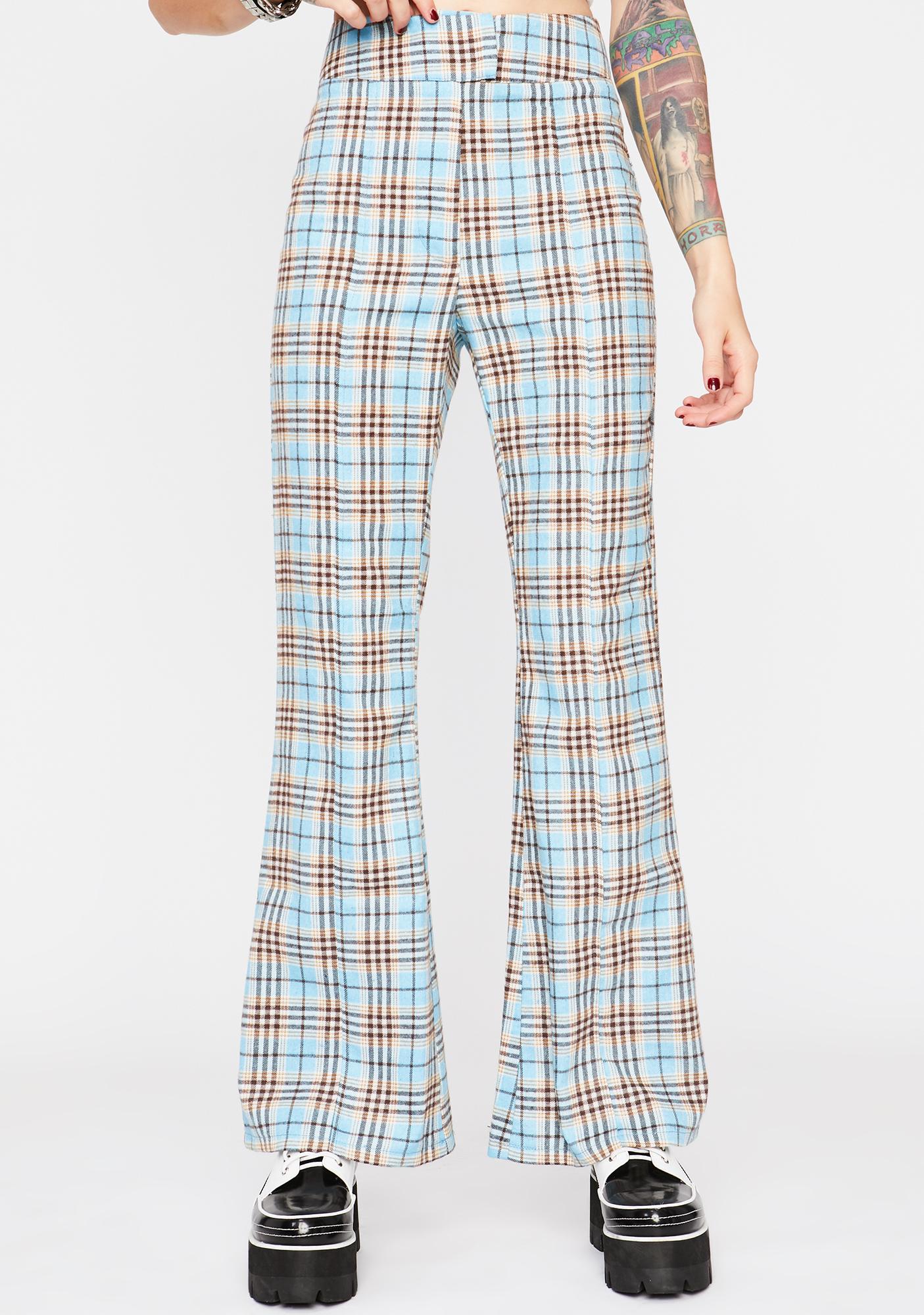 light blue plaid pants