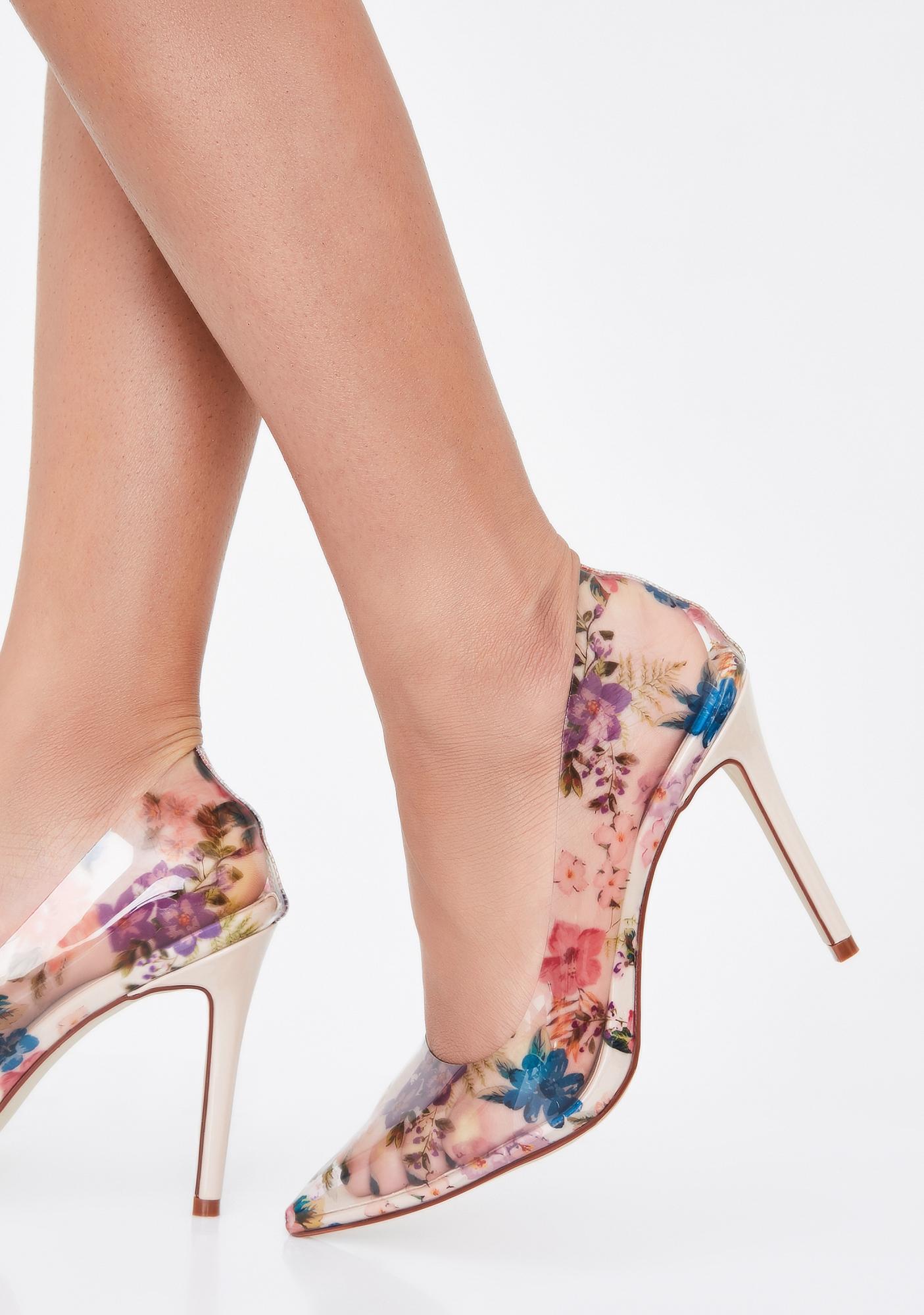 cheap floral heels
