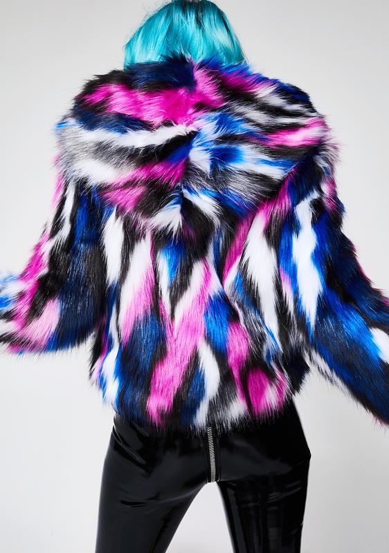 fur sure hooded jacket