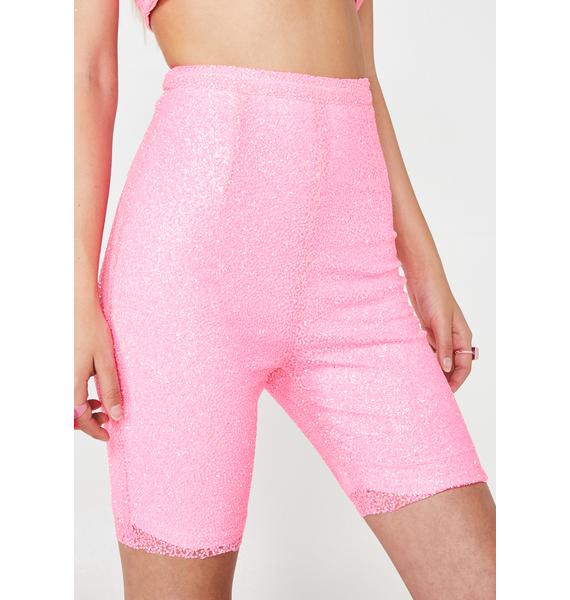black glitter cycling shorts