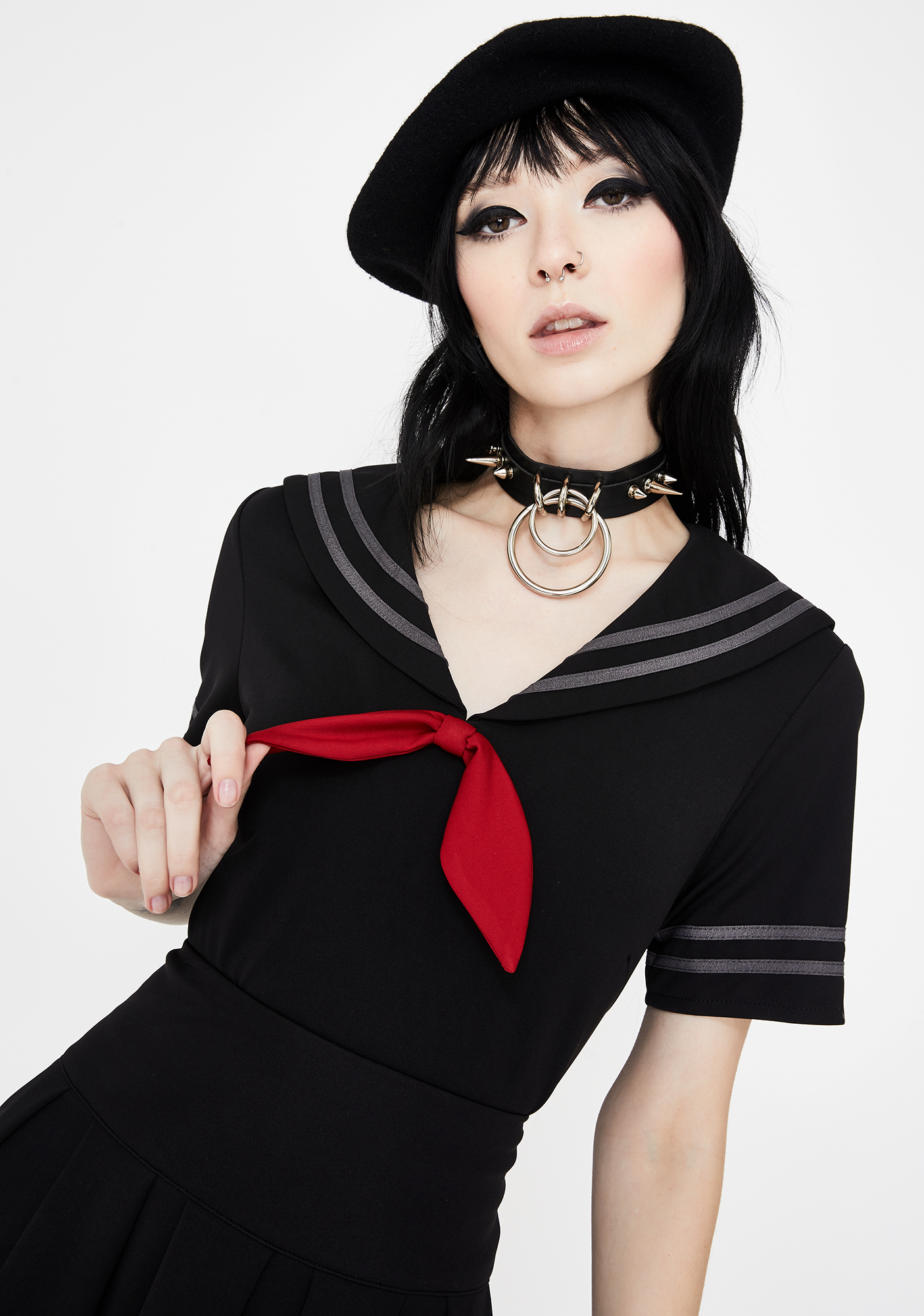 Jawbreaker Sailor Goth Crop Top Dolls Kill