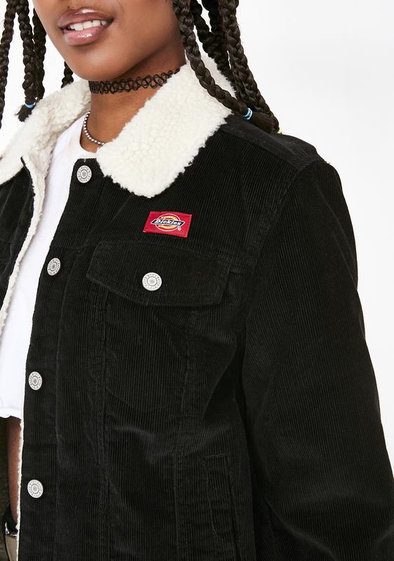 dickies corduroy sherpa black jacket