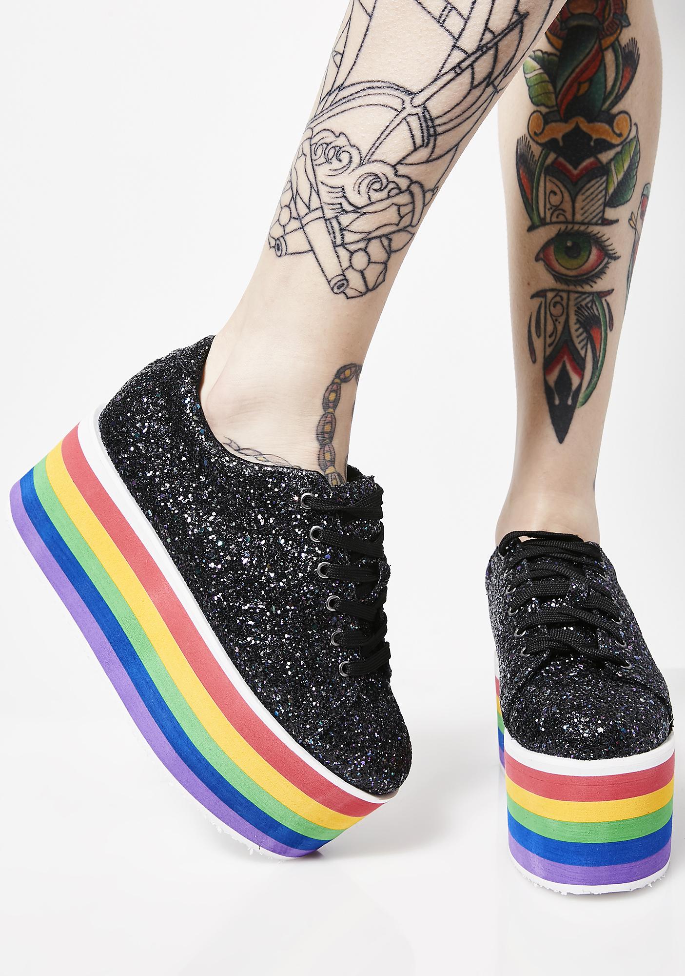 rainbow shoes platform