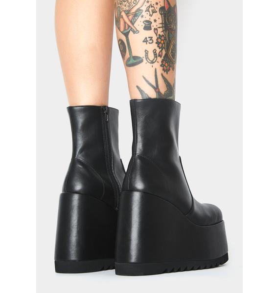 Current Mood Club Platform Wedge Ankle Boots | Dolls Kill