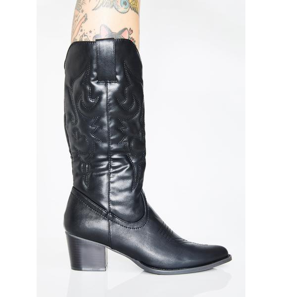 Black Cowboy Boots | Dolls Kill
