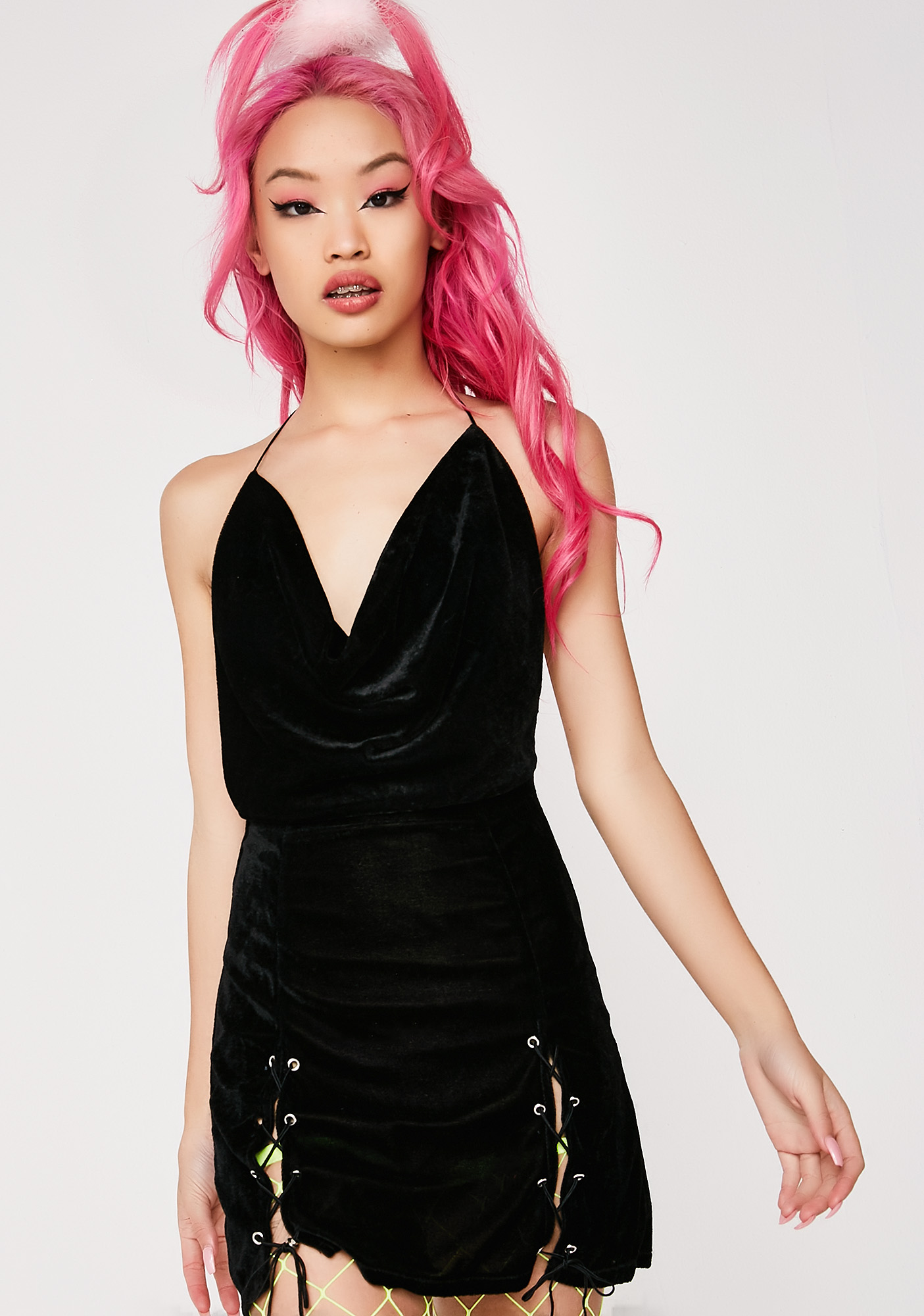 O Mighty Midnight Velvet Xtina Dress | Dolls Kill