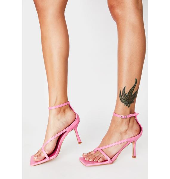 square toe heels pink