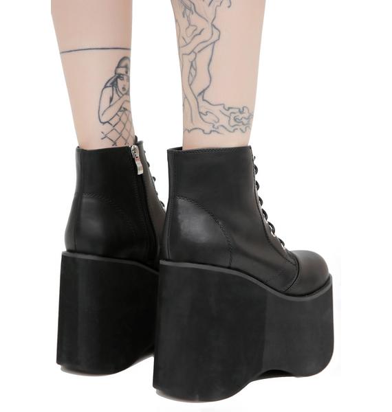 Platform Lace Up Black Boots Dolls Kill