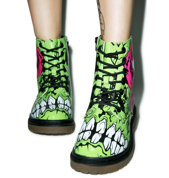 Iron Fist Zombie Stomper Combat Boots Dolls Kill