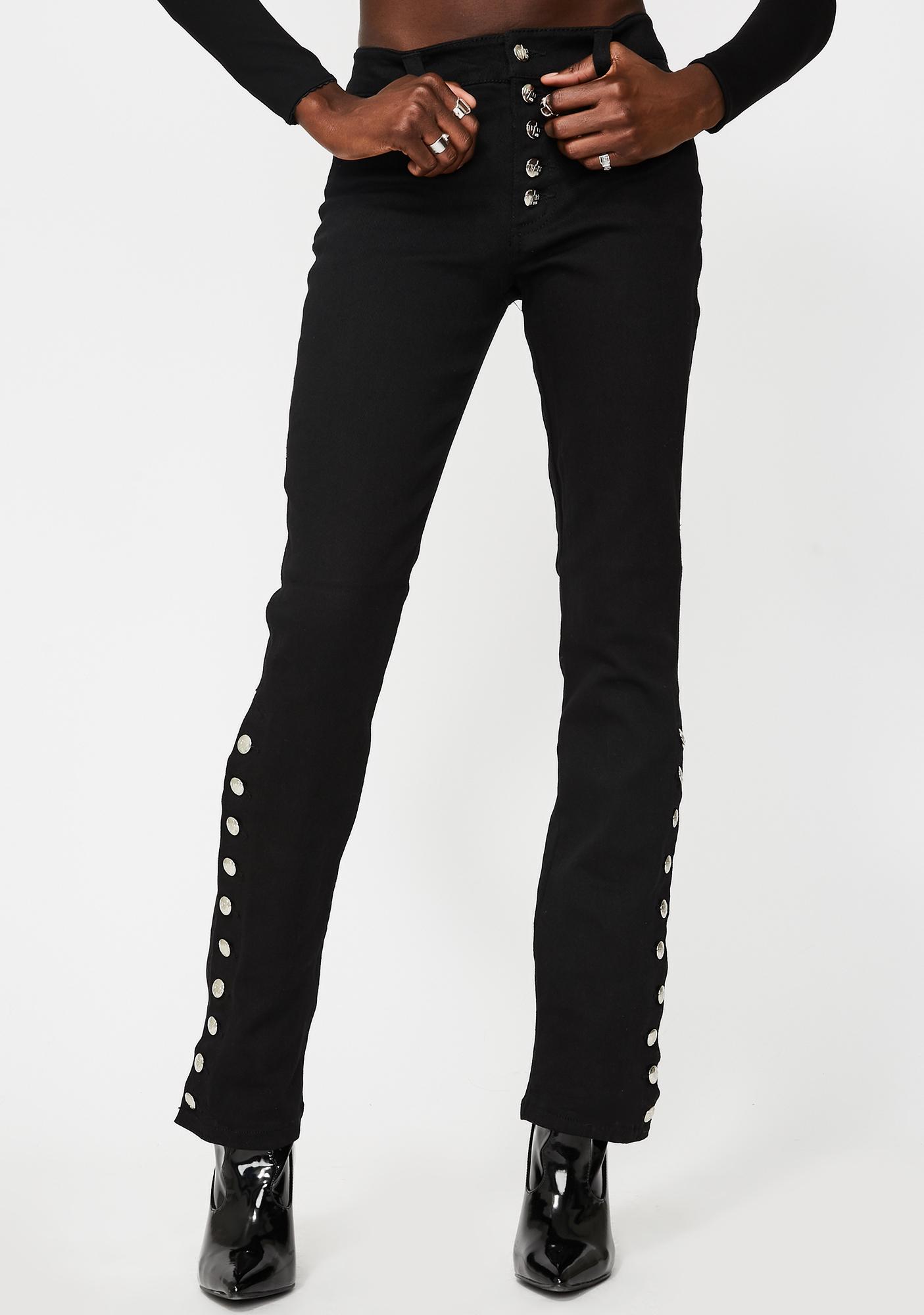 track pants side buttons