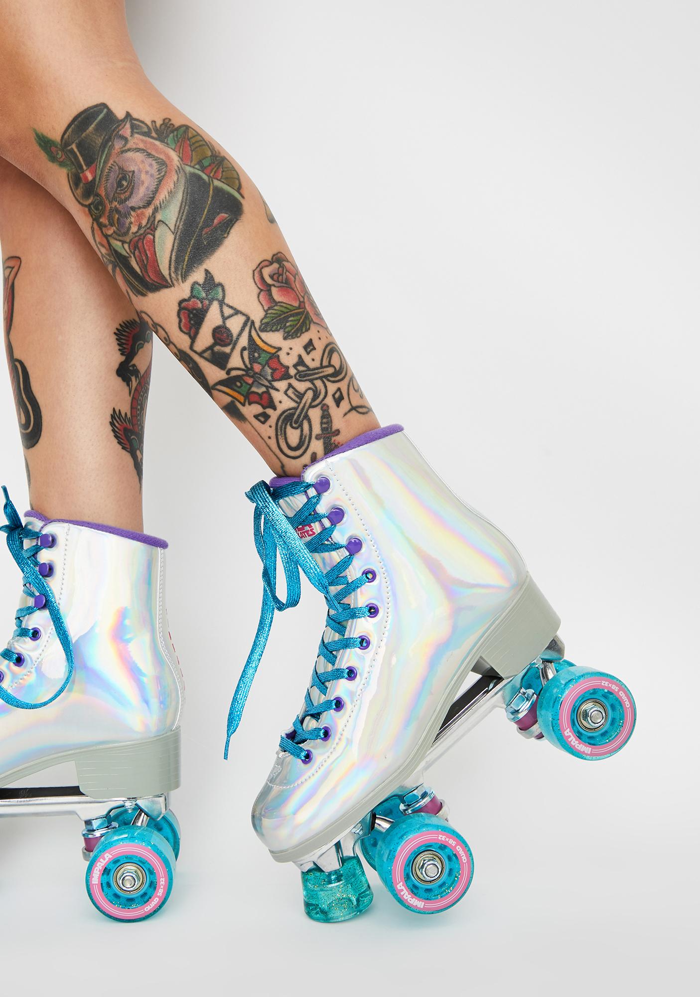 Impala Rollerskates Holographic Impala Quad Skates | Dolls Kill