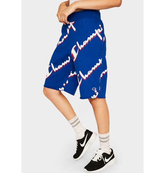champion reverse weave cutoff sweat shorts