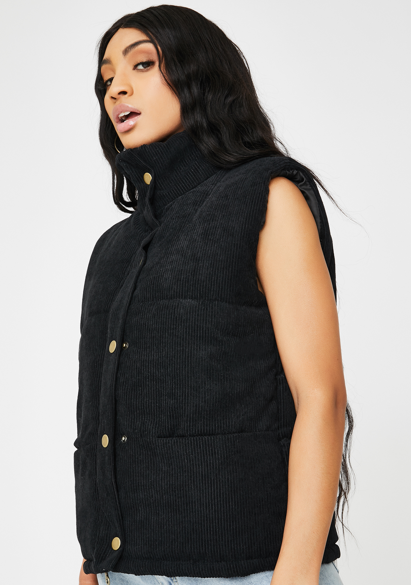 velvet puffer vest