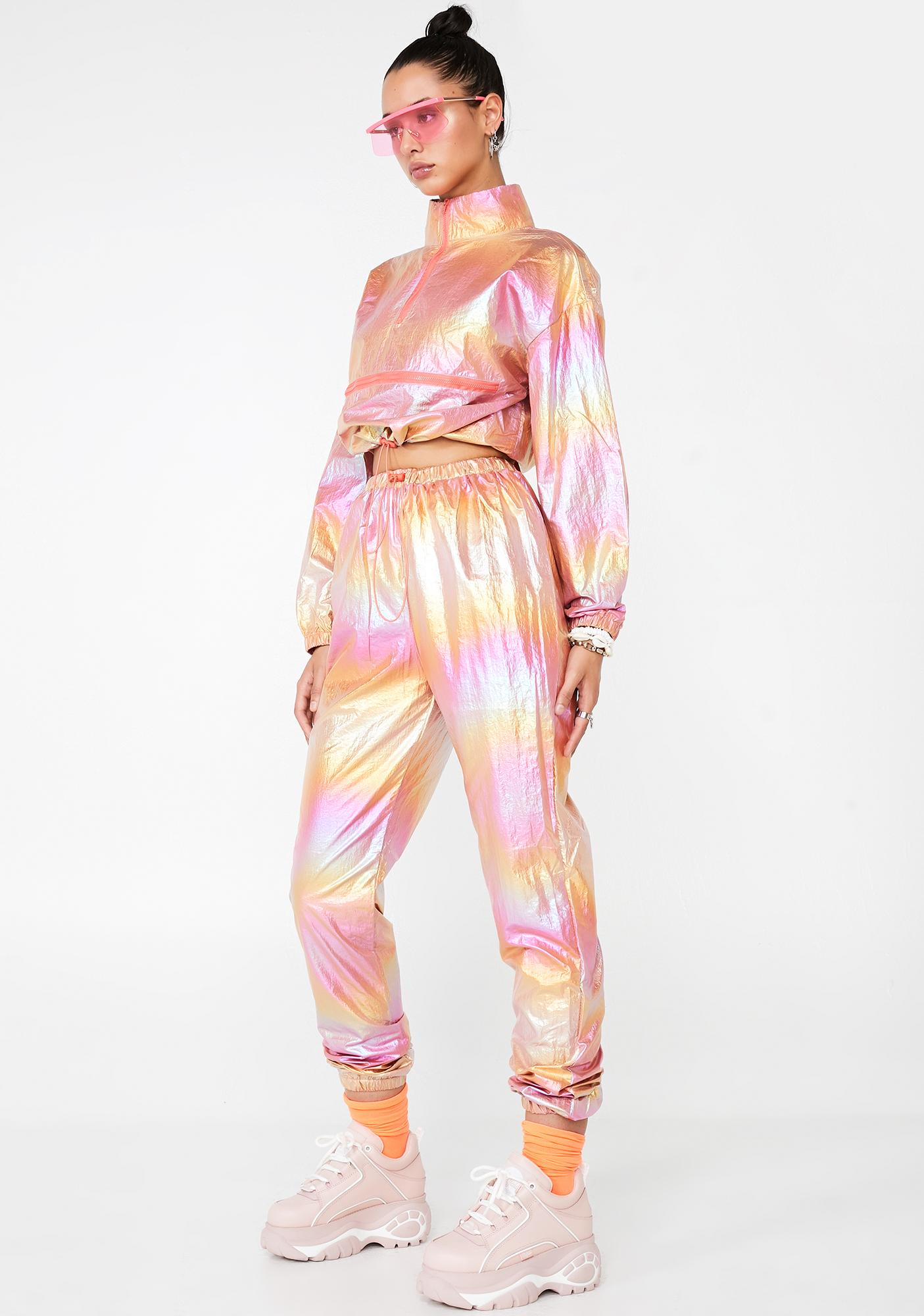 metallic tracksuit