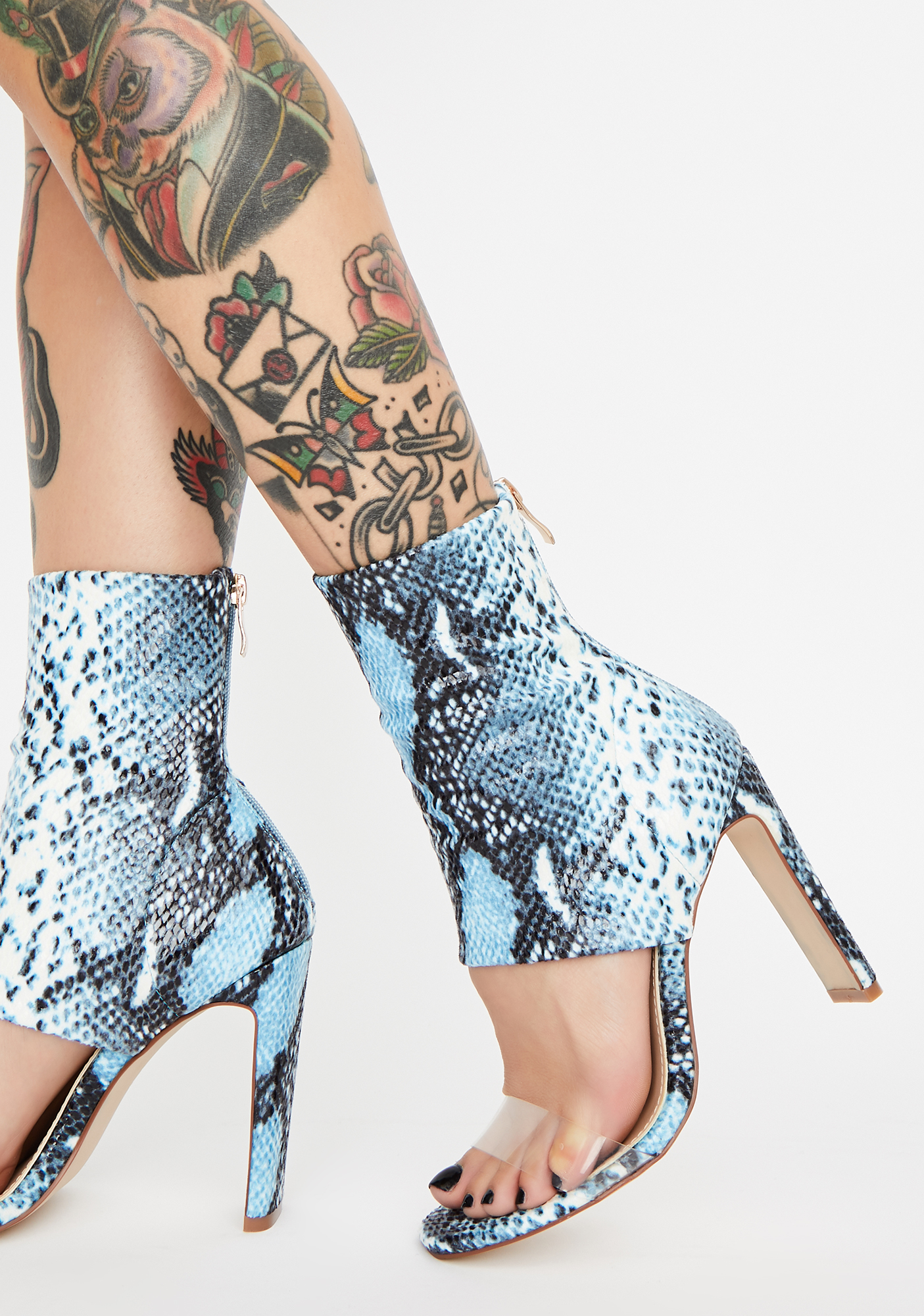 AZALEA WANG Jay Snakeskin Heels | Dolls Kill