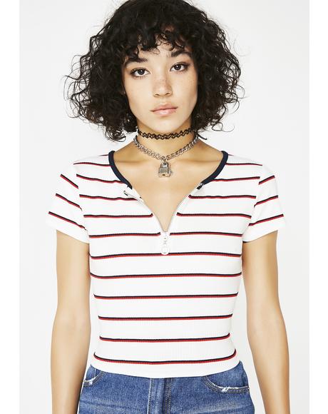 Stick To Da Plan Striped Top