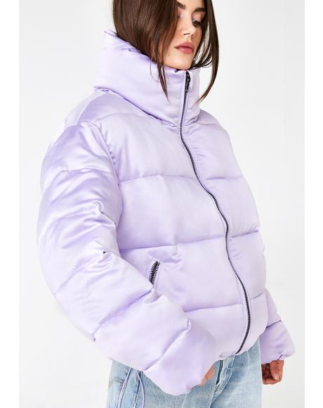 Lilac Hood Dreams Puff Jacket