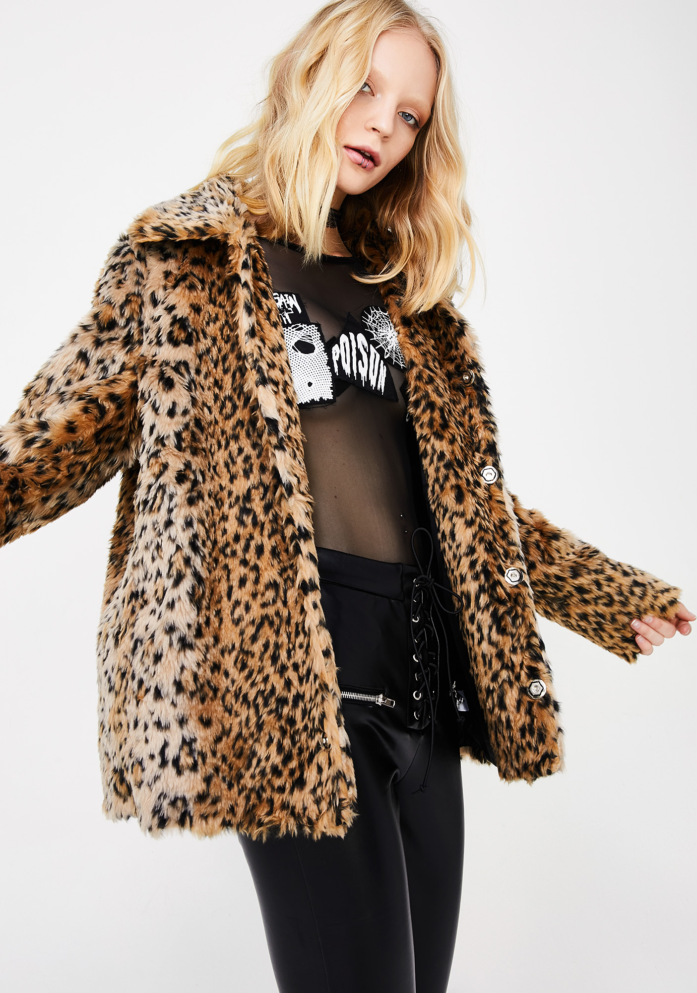 fluffy cheetah print jacket