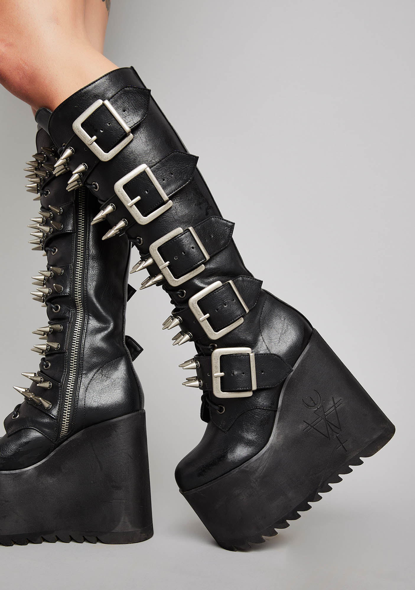 platform spiked boots