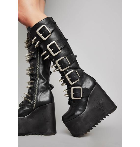 vegan buckle boots