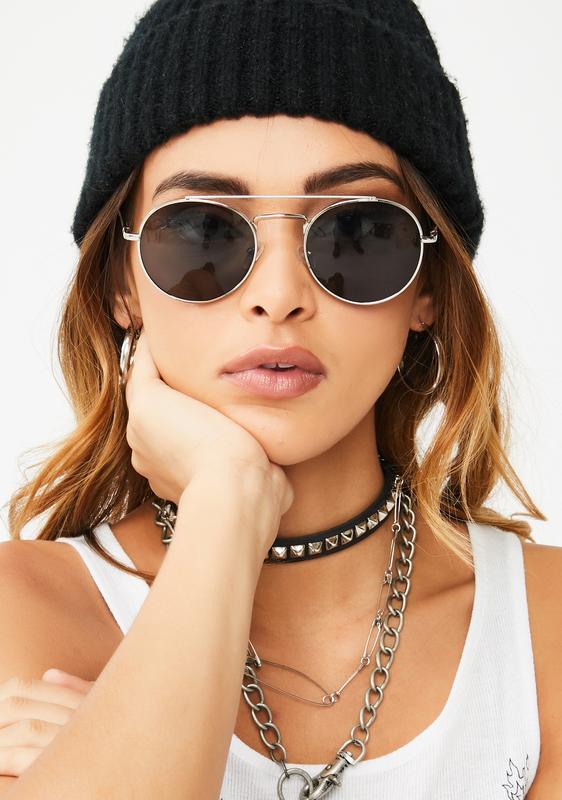 round double bridge sunglasses
