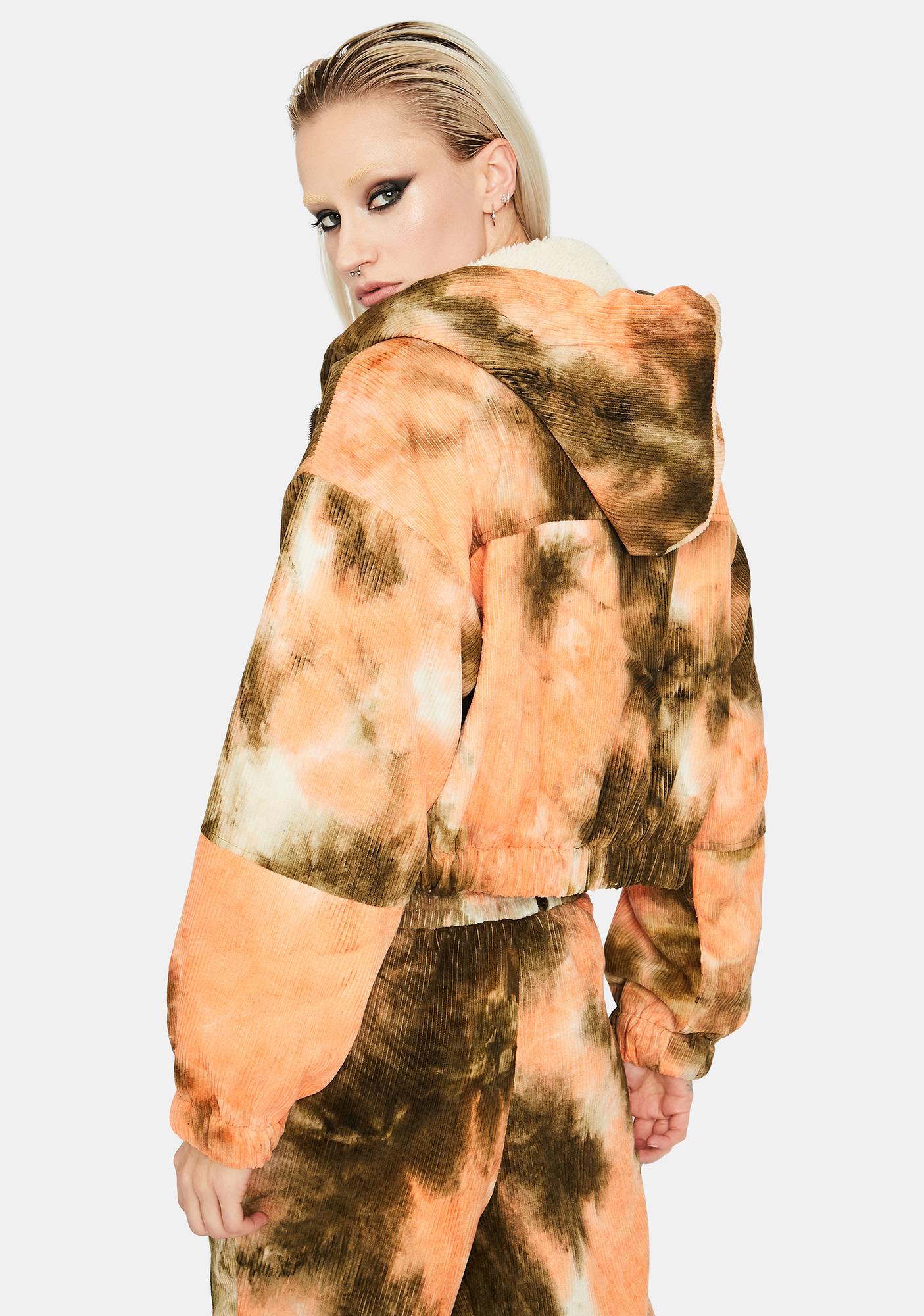 tie dye zip jacket