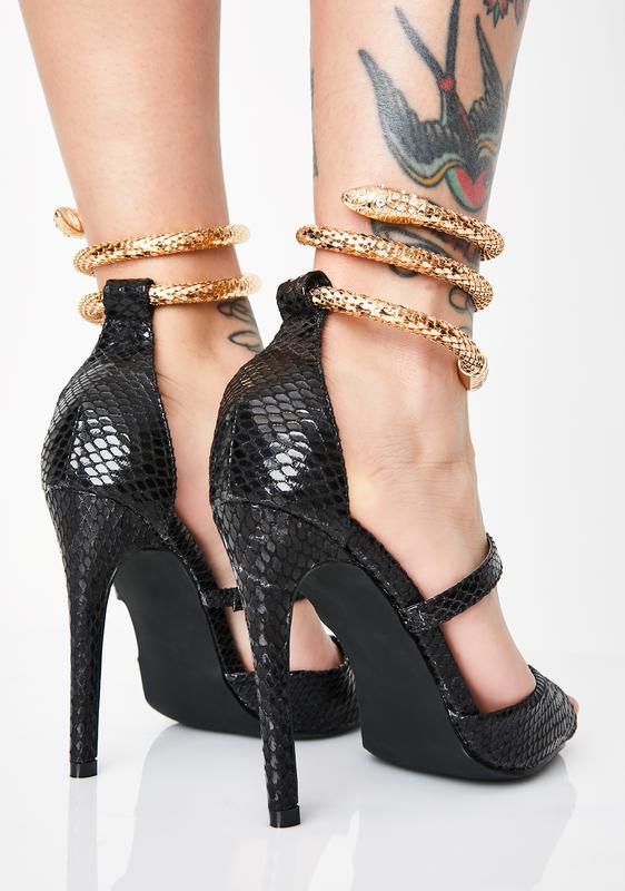 snake ankle heels